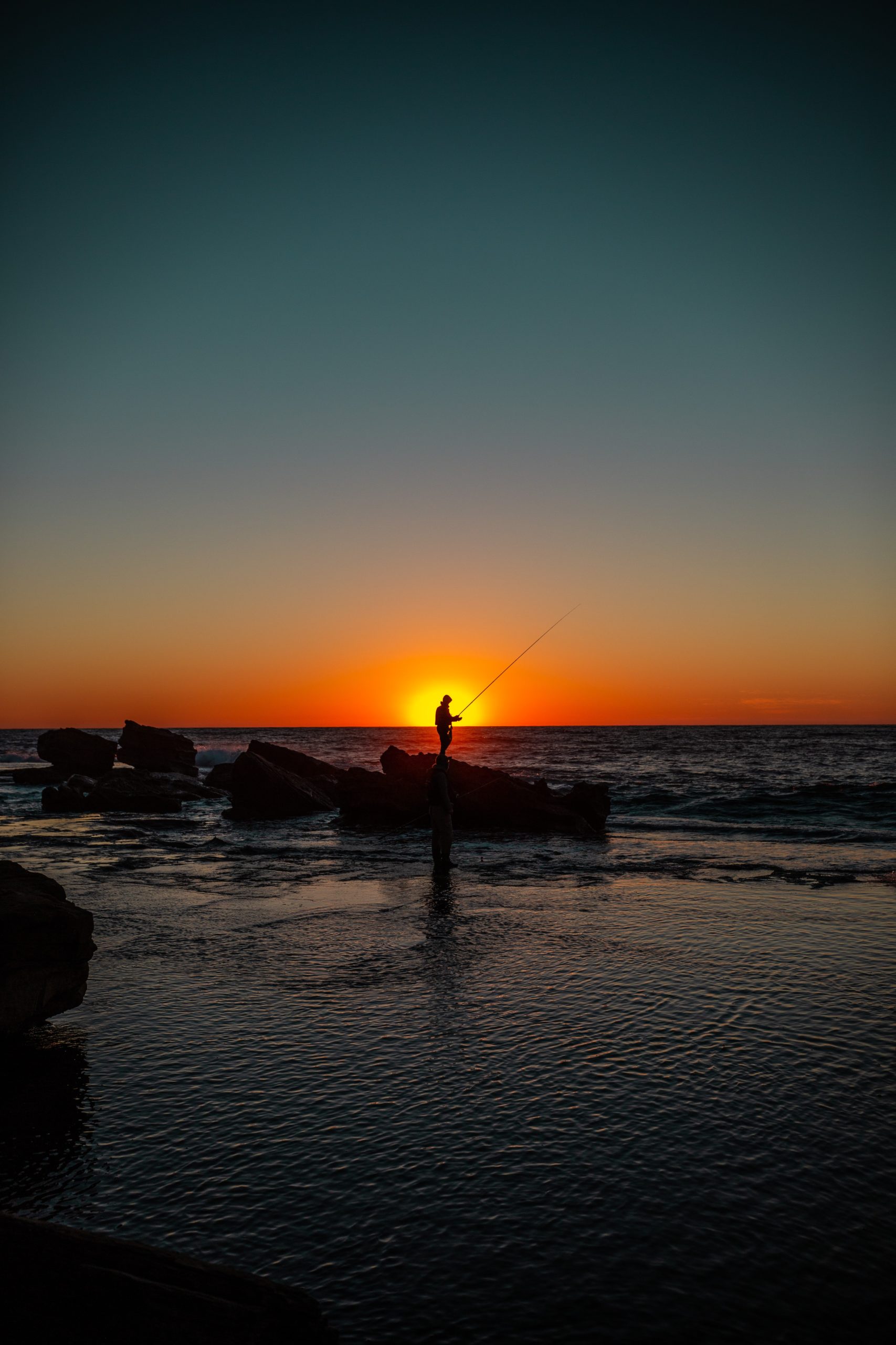 Fishing In A Sunset