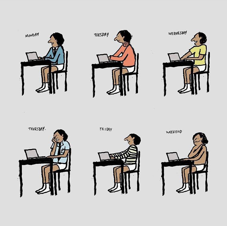 Casual workweek at home